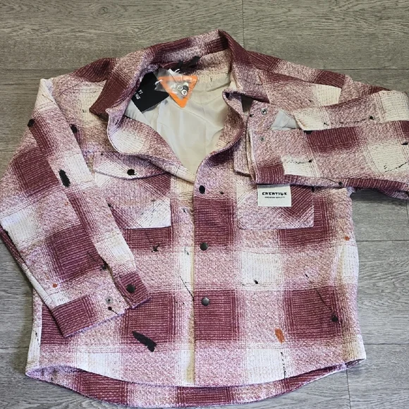 Plaid Button-Up Jacket - Picture 1 of 5